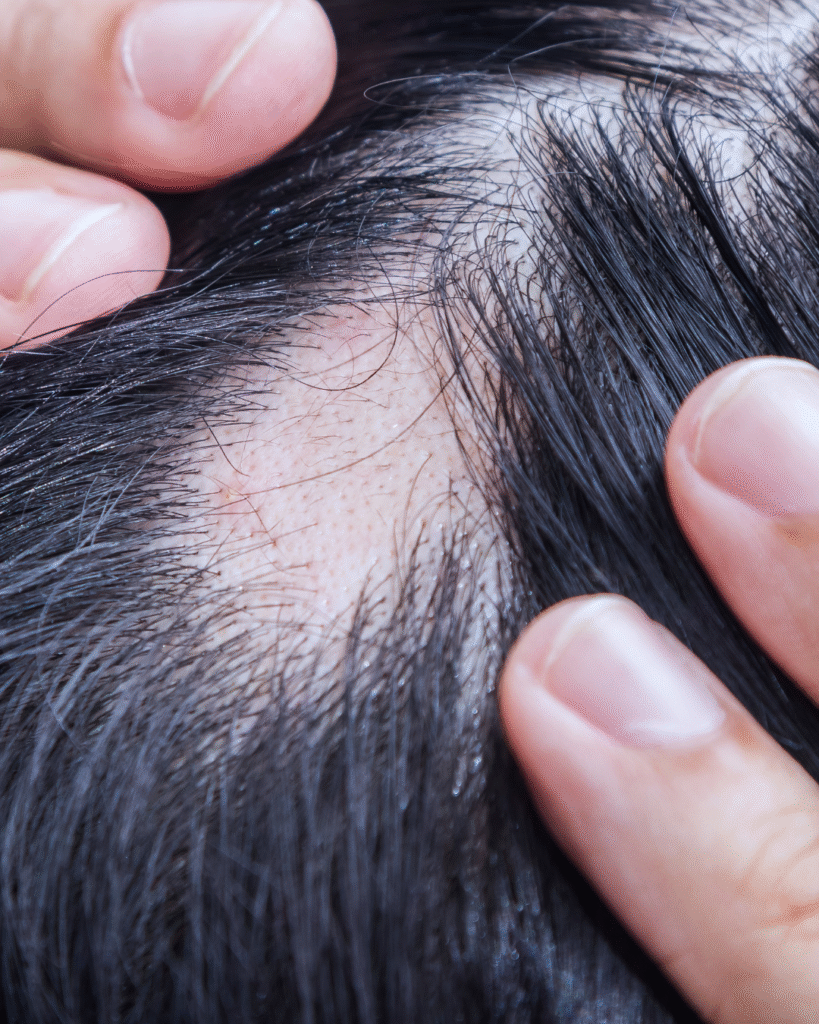 Chemically Damaged Hair Scalp